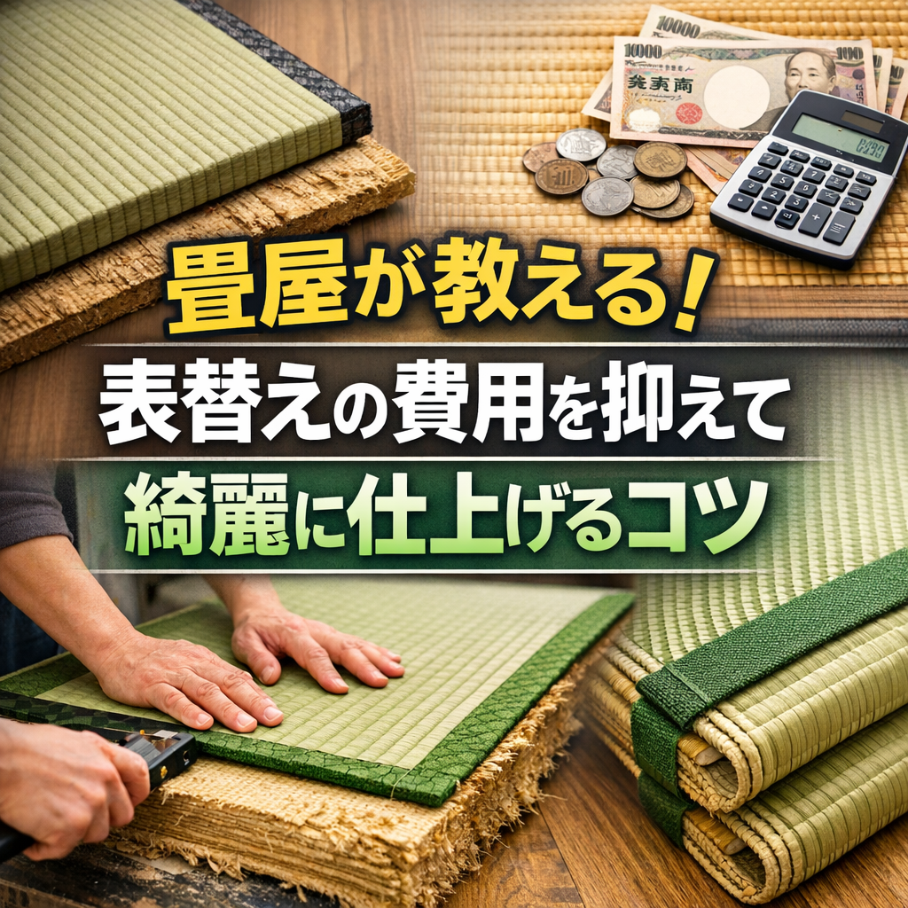 畳屋が教える!表替えの費用を抑えて綺麗に仕上げるコツ