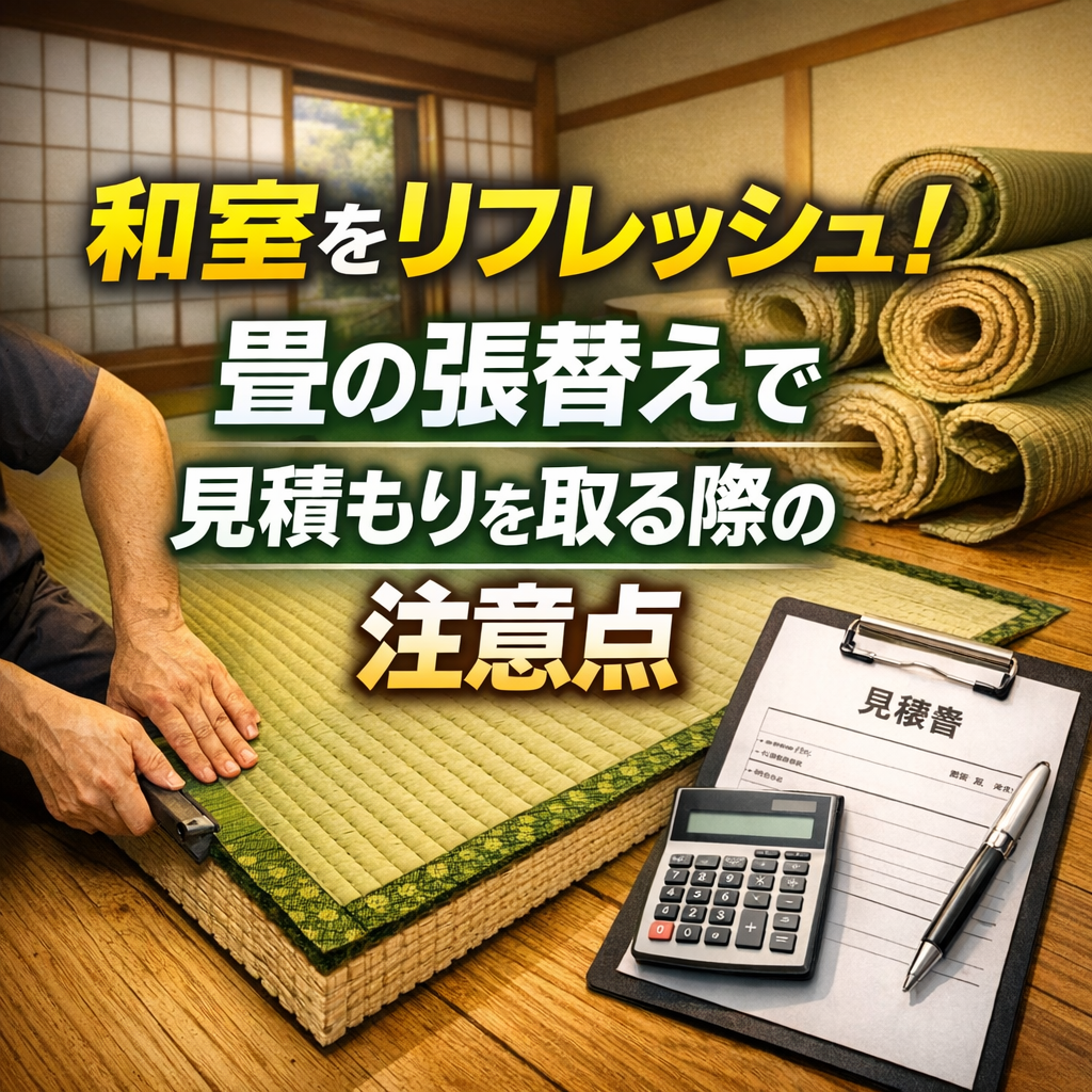 和室をリフレッシュ!畳の張替えで見積もりを取る際の注意点